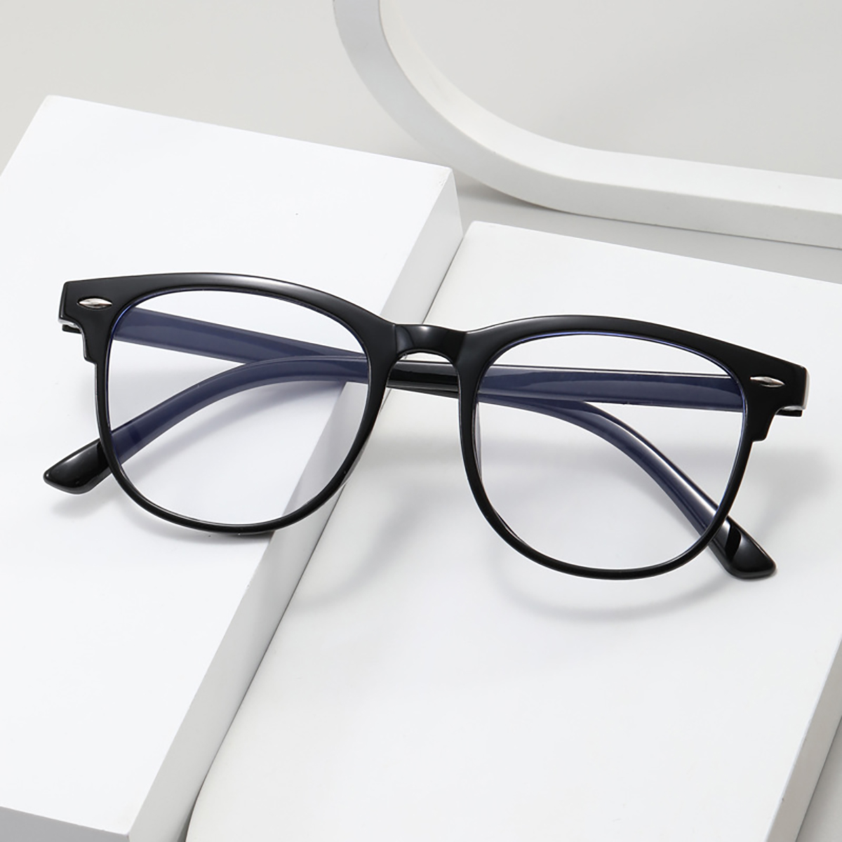 Gaming Glasses Tinted - 남녀공용 투명 컴퓨터 안경 프레임, 안티