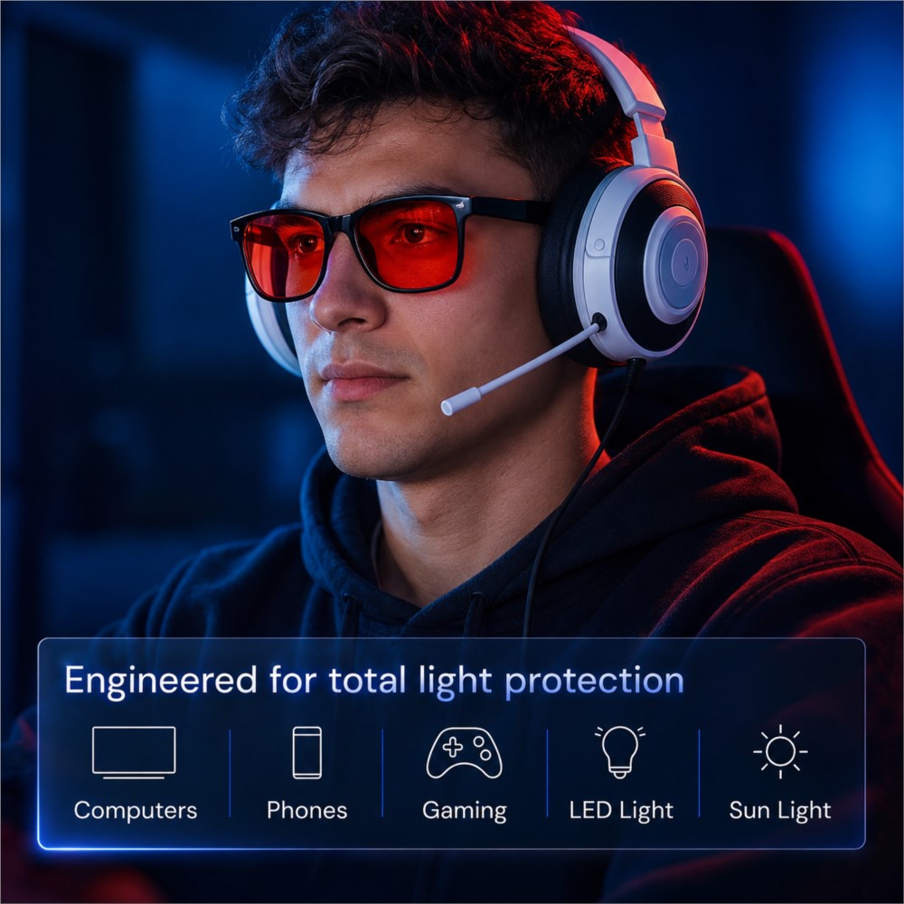 고급 블루라이트 차단 게이밍 안경 레드 렌즈 더 나은  - Gaming Glasses Tinted 리뷰 및 가격