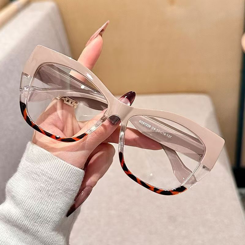 새로운 여성용 대형 프레임 캣아이 블루라이트 차단 안경 - Gaming Glasses Tinted 리뷰 및 가격